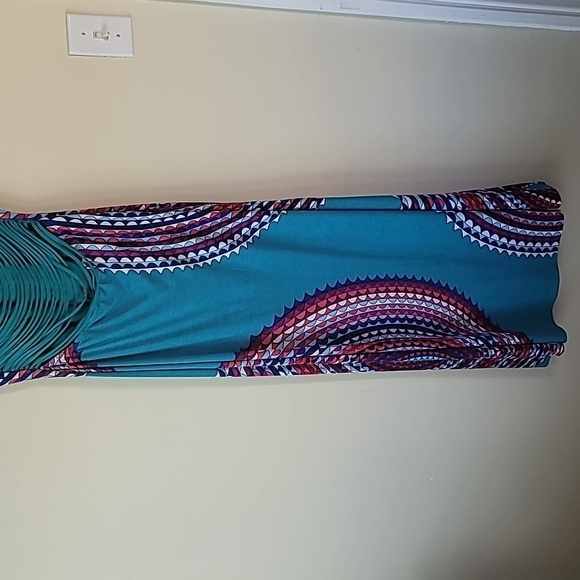 Maxi Women's Long Open String back Dress SZ L - Picture 6 of 13